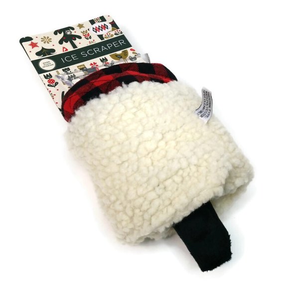 Windshield Winter Ice Scraper Glove Mitt Sherpa - Picture 6 of 10